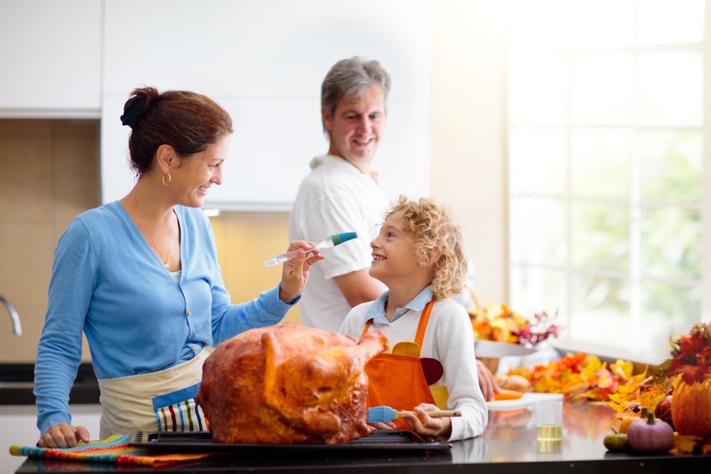 Family during festive season with new windows